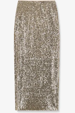 Sissy-Boy Gouden maxi rok met pailletten