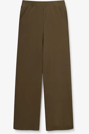 Sissy-Boy Donkergroene mid waist jersey broek