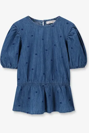 Sissy-Boy Blauwe denim top met embroidery