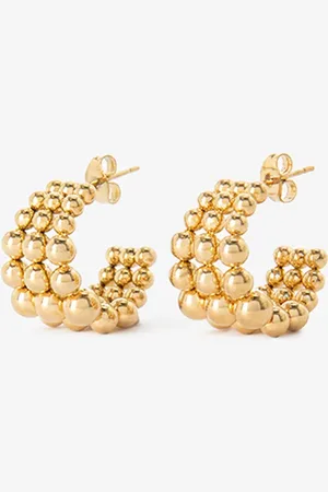 Sissy-Boy Gold plated oorbellen met bolletjes