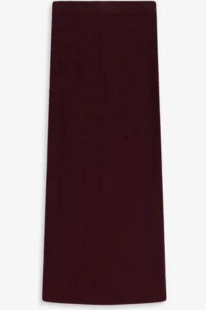 Sissy-Boy Donkerbruine rib gebreide rok