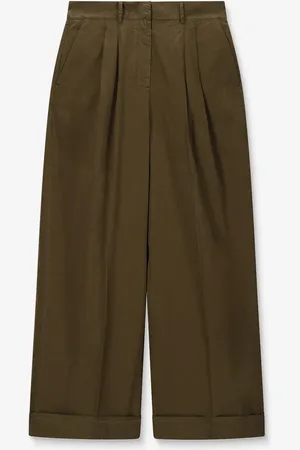 Sissy-Boy Donkergroene mid waist poplin broek