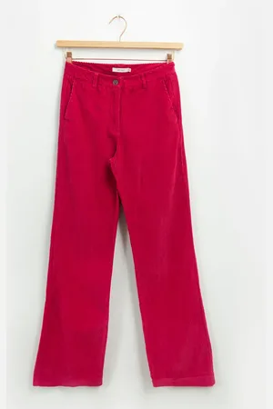 Sissy-Boy Mid waist wide leg corduroy broek