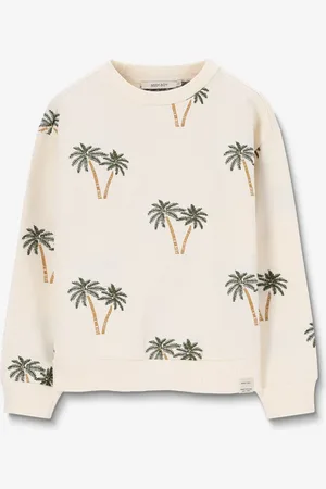 Sissy-Boy Witte sweater met palmboom