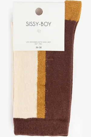 Sissy-Boy Bruine sokken met strepen