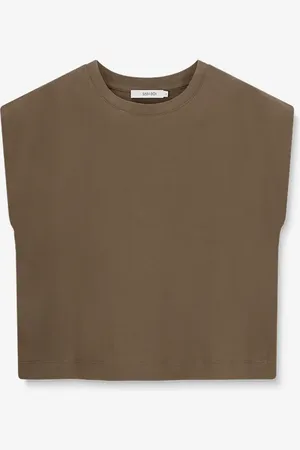 Sissy-Boy Donkergroen mouwloos T-shirt