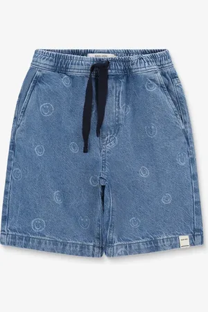 Sissy-Boy Blauwe denim shorts met smiley
