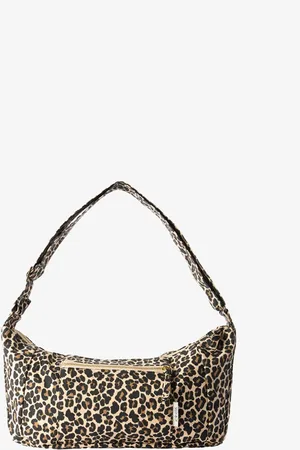 Sissy-Boy Lichtbruine crossbody tas met leopard print