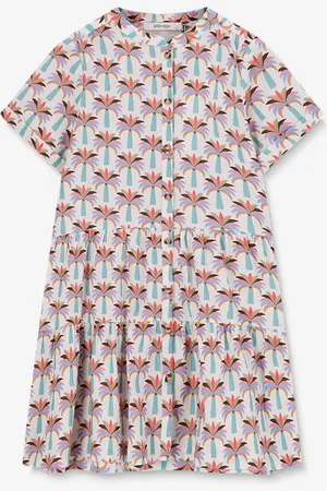 Sissy-Boy Witte jurk met palmboom print
