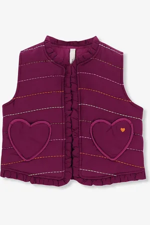 Sissy-Boy Donkerpaars gilet met opgestikte zakken