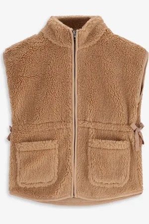 Sissy-Boy Lichtbruine teddy gilet met aantrekkoord