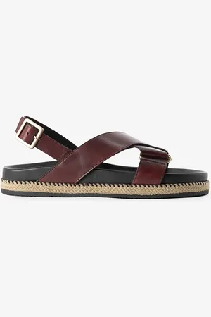 Sissy-Boy Donkerrode plateau sandalen
