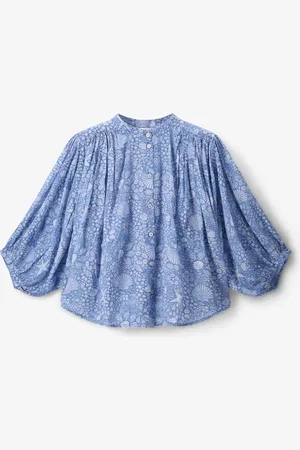 Sissy-Boy Blauwe oversized blouse met print