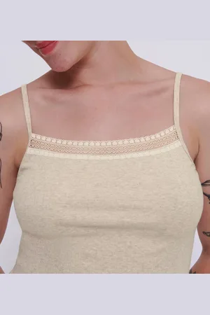 Sloggi Dames hemd GO Ribbed Crop Top - Mouwloos slaapshirt