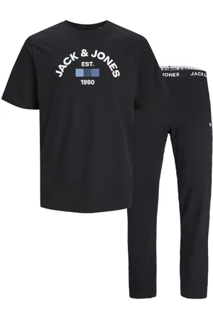JACK & JONES Pyjama heren korte mouw - JACTHEO - 100% katoenen zomer pyjama
