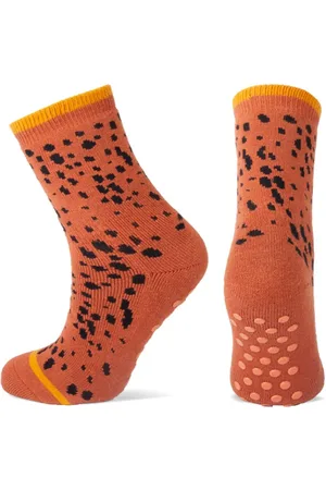 Basset Homepads Antislip sokken 1 paar Caramel - Grip sokken - Huissokken