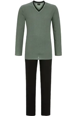 Ringella Heren pyjama met - Palm springs green - Modal / katoenen pyjama
