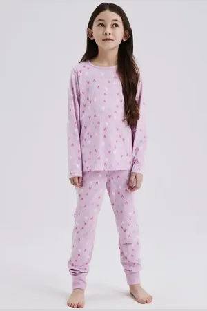 NAME IT Meisjes pyjama - Pink Hearts - Katoenen pyjama