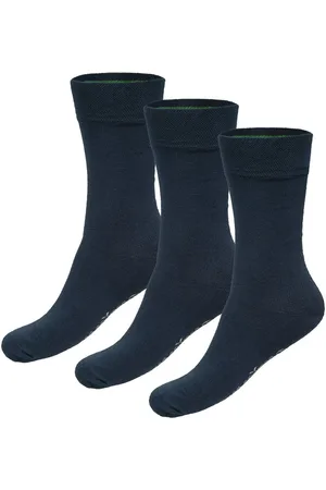 Bamboo Basics 3-paar unisex sokken BEAU - Bamboe heren en dames sokken - Donkerblauw - Zwart