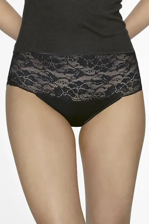 Nina Von C. Dames taille slip kant - Biologisch katoen - Katoenen kanten dames onderbroek - ondergoed