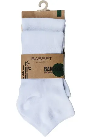 Basset 2-paar Bamboe quarter sokken - Halfhoge zachte bamboe sokken voor dames en heren