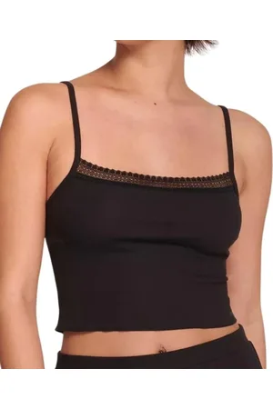 Sloggi Dames hemd GO Ribbed Crop Top - Mouwloos slaapshirt