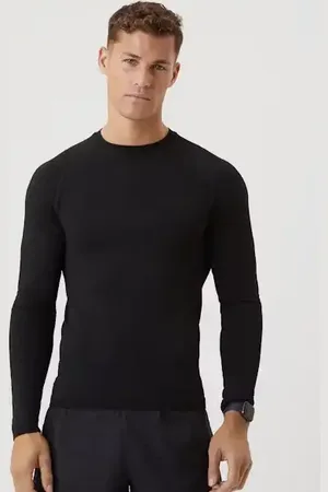 Björn Borg Heren sport top met lange mouwen - Merino Blend - Merino wollen thermoshirt - heren thermo ondergoed