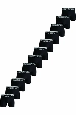 Björn Borg Boxers 12-pack heren boxershort - Black - Zwarte katoenen heren onderbroeken - Multipack