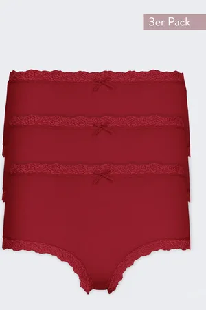 Nina Von C. 3-pack dames Tailleslip - Kant - Colours - Hoge modal dames onderbroek - Gekleurd dames ondergoed