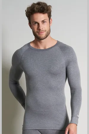 Ceceba Heren thermo shirt Lange mouw - Thermisch ondergoed heren - Warm ondershirt met ronde hals - Viscose