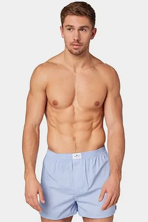 TOM TAILOR 2-pak - wijde boxershorts - Dakota - 100% katoenen lichtblauwe losse heren boxershorts