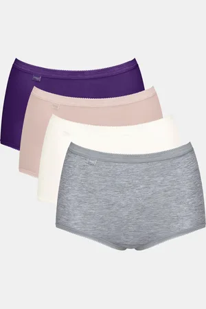 Sloggi 4-pack dames Basic Maxi slips - Sunny Summer - katoenen taille dames onderbroeken