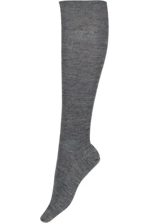 Basset Kniekous wol heren - zwart - Hoge warme winter kniekous