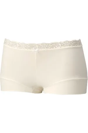 AVET Kanten boxershort dames 38832 - Dames onderbroek - kanten ondergoed -badstof kruisje - wit en zwart