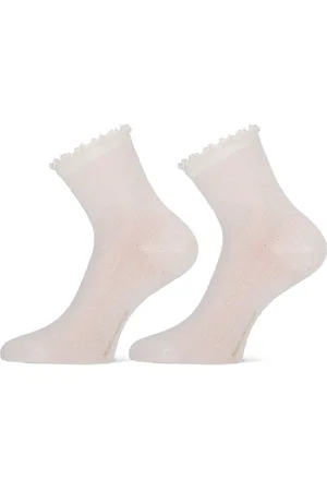 Marcmarcs 2-pack bamboe dames sokken - Kanten randje - Kanten bamboe sokken