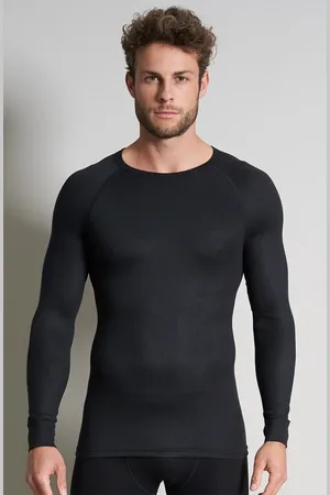 Ceceba Heren thermo shirt Lange mouw - Thermisch ondergoed heren - Warm ondershirt met ronde hals - Viscose