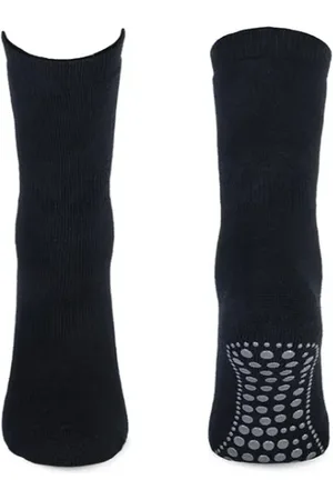 Basset Homepads Antislip sokken donkerblauw 1-paar - Katoenen Grip huissokken