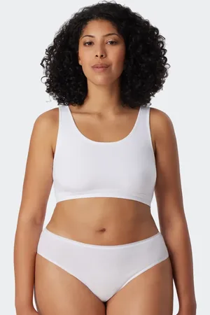 Schiesser 2-pack Bustier top - Biologisch katoen Bralette - Bh top zonder sluiting en zonder beugel