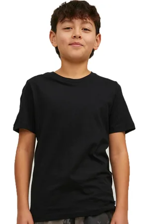 JACK & JONES Kinder T-shirt 1-pack - ronde hals - Jongens ondershirt korte mouwen - Katoen