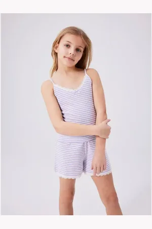 NAME IT Meisjes pyjama set - Heirloom Lilac - Kinder shortama biologisch katoen