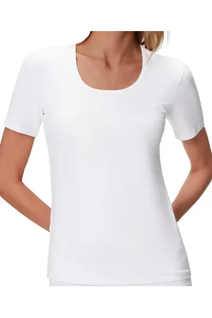 Ten Cate Basics dames T-shirt - 32288 - Vrouwen ondershirt met korte mouwen - Biologisch katoen - Diepe ronde hals