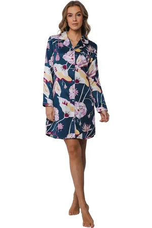 Pastunette Dames Pyjama jurk Satijn - - Satijnen dames nachthemd - Nachtjapon