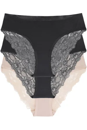 Dorina Slips 3-pack Crystal - kant - /Huidskleur