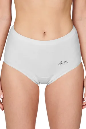 Beeren 2-pak Julia taille slip met badstof kruisje "Softly" - Hoge Katoenen dames onderbroek - Oma ondergoed