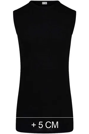 Beeren Heren mouwloos shirt katoen Extra lang - Shirt zonder mouwen - wit en Ondershirt