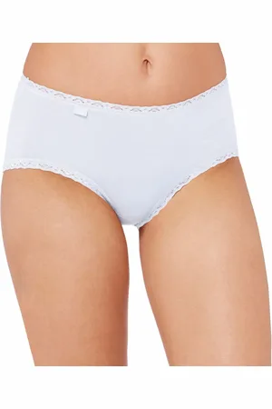 Sloggi Dames 24/7 kanten midi heup slip - Natural Katoen