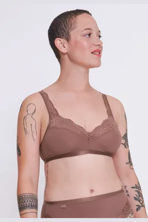 Sloggi Romance Soft Bra BH zonder beugel - Zonder vulling en niet voorgevormde kanten Bh - Zwart - Wit