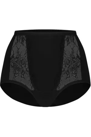 Ten Cate Dames Lace maxi - Kanten dames taille slip - Hoge onderbroek - Biologisch katoen - Badstof kruisje