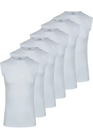 Beeren 6 stuks heren mouwloze shirts - 100% katoenen shirt zonder mouwen - Naadloos - ondergoed