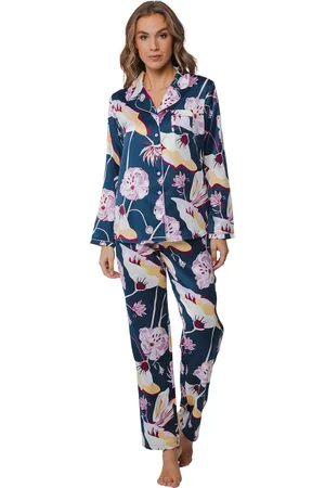 Pastunette Deluxe Dames Pyjama Satijn lange mouwen - - Luxe nachtkleding dames